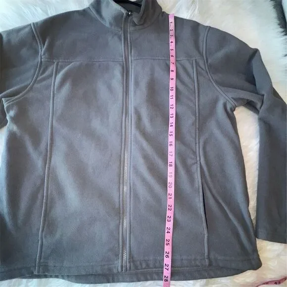 Red Head Men's XL Gray Fleece Full Zip Jacket Adjustable Waist Athleisure - Picture 11 of 13